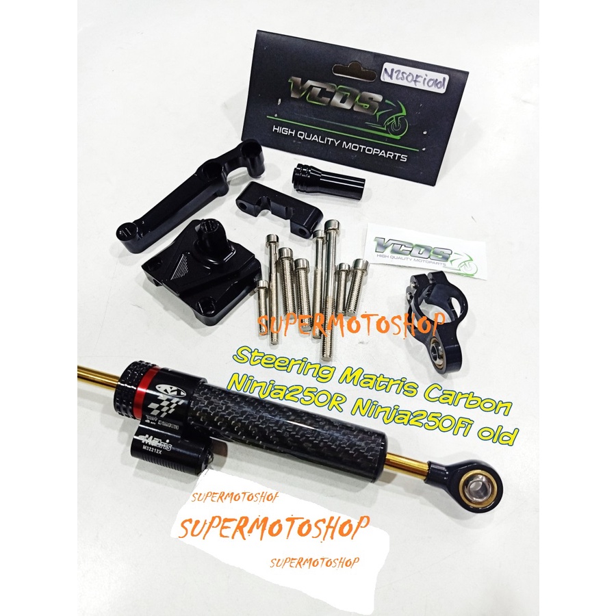 VCOS Steering damper matris ninja 250 fi ninja 250r bracket Stablize