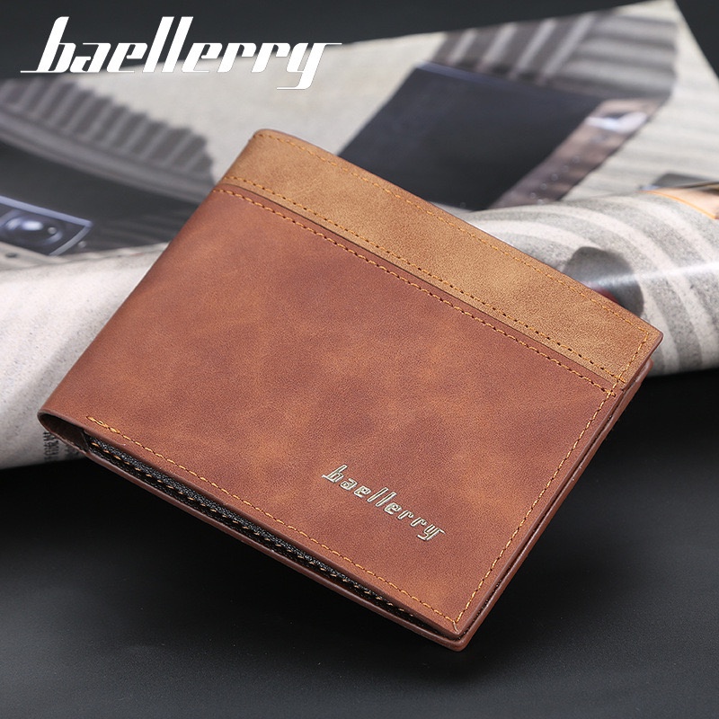 ORIGINAL BAELLERRY DOMPET UANG LIPAT TEBAL BAHAN KULIT SINTETIS DR036