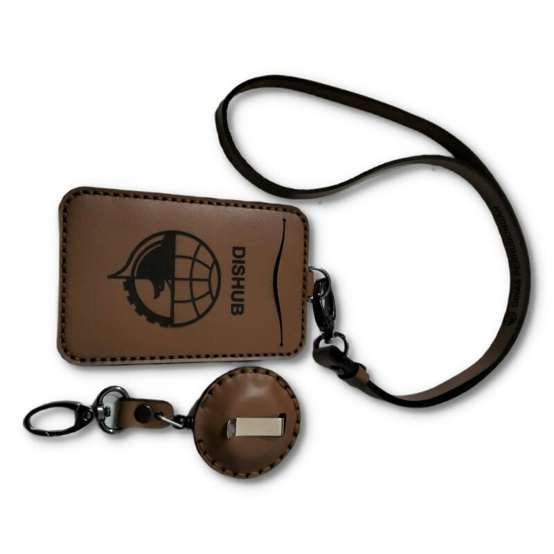 

card holder/name tag kulit cg