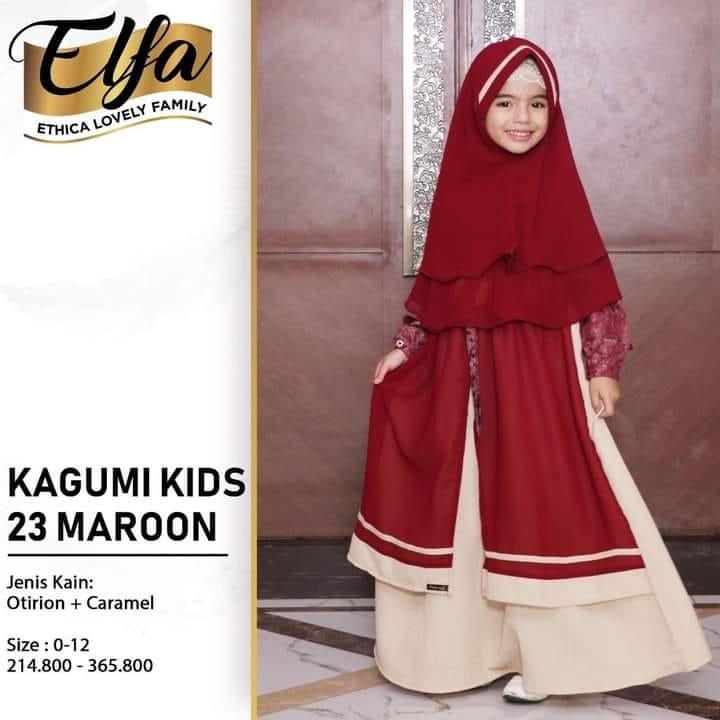 GAMIS ANAK TERBARU 2021 ETHICA KAGUMI 23 MAROON