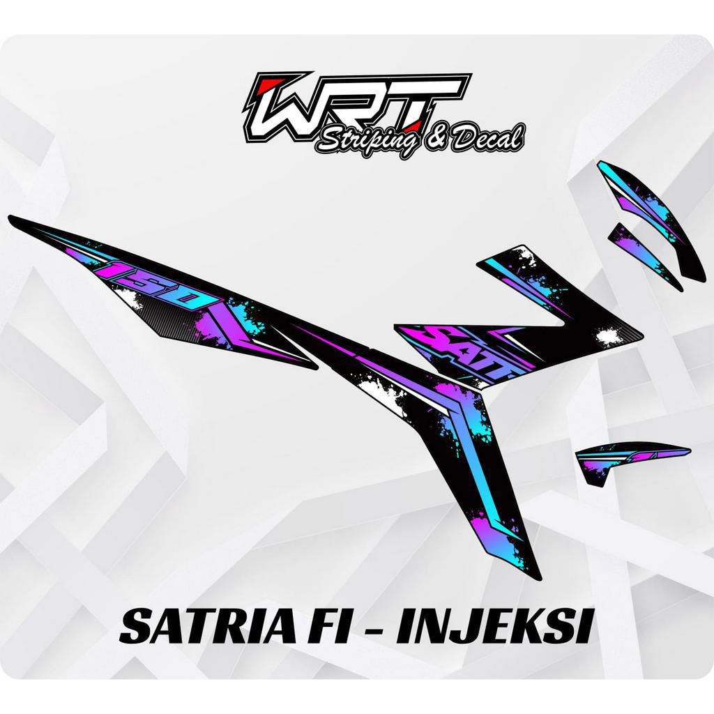 Striping Stiker Satria FI Injeksi-Satria Injeksi Rainbow