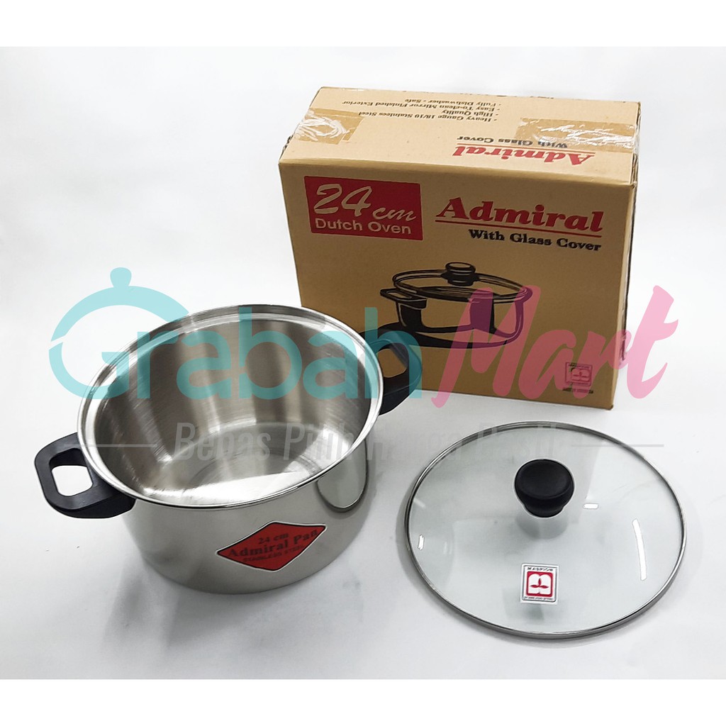 PANCI MASPION ADMIRAL DUTCH OVEN 24 CM TUTUP KACA