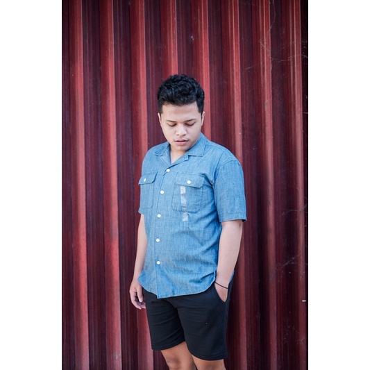 UNIQLO x JW ANDERSON WORK SHIRT CHAMBRAY / BROWN