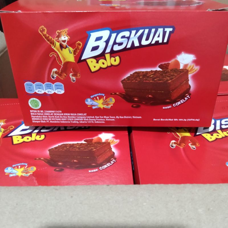 Biskuat Bolu Coklat 17 gram per pcs