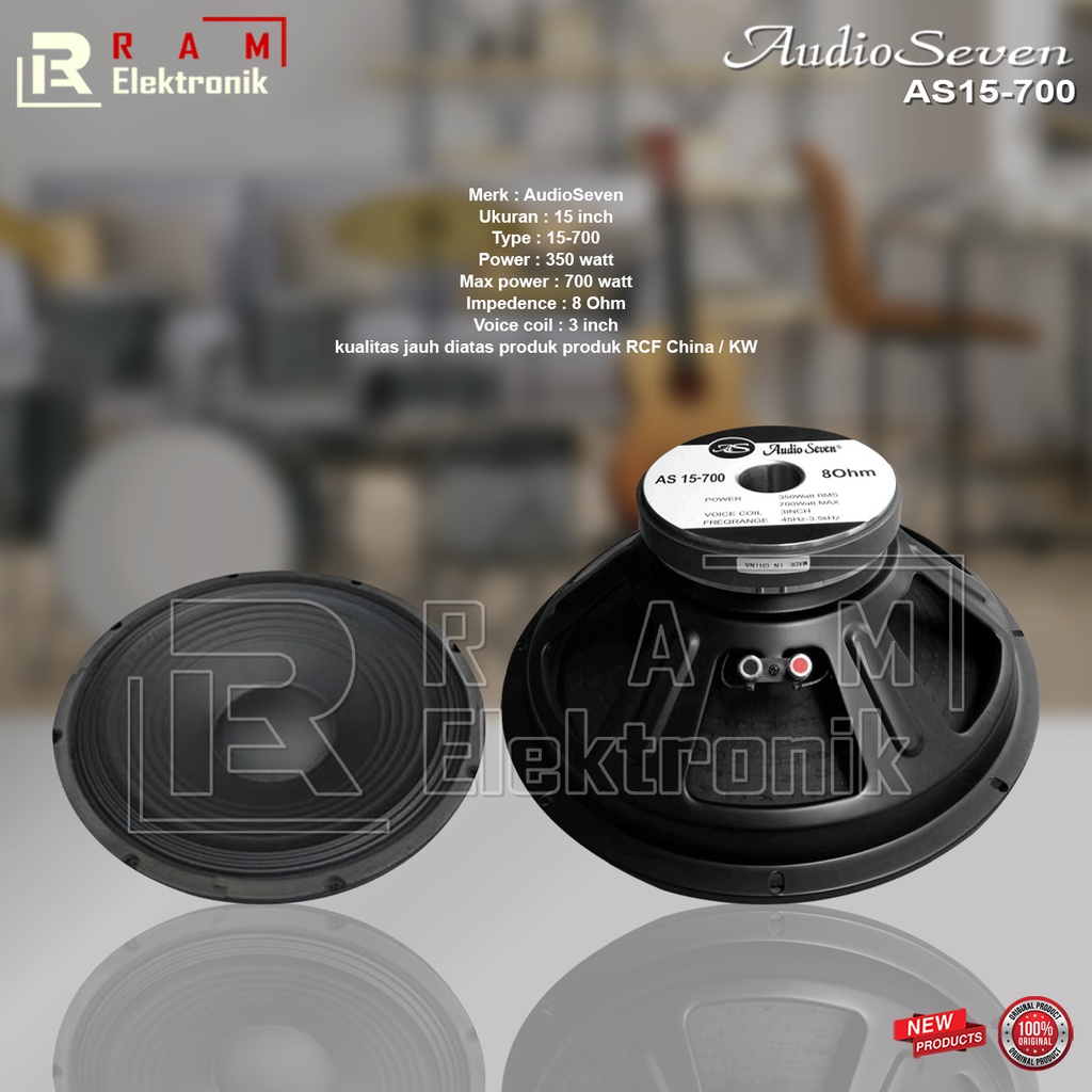 Komponen Speaker 15 Inch Audio Seven AS15 700 / AS15700 / AS 15700 Original