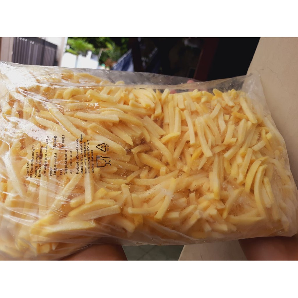kentang coated shoestring 2.5kg / kentang goreng keju / kentang murah
