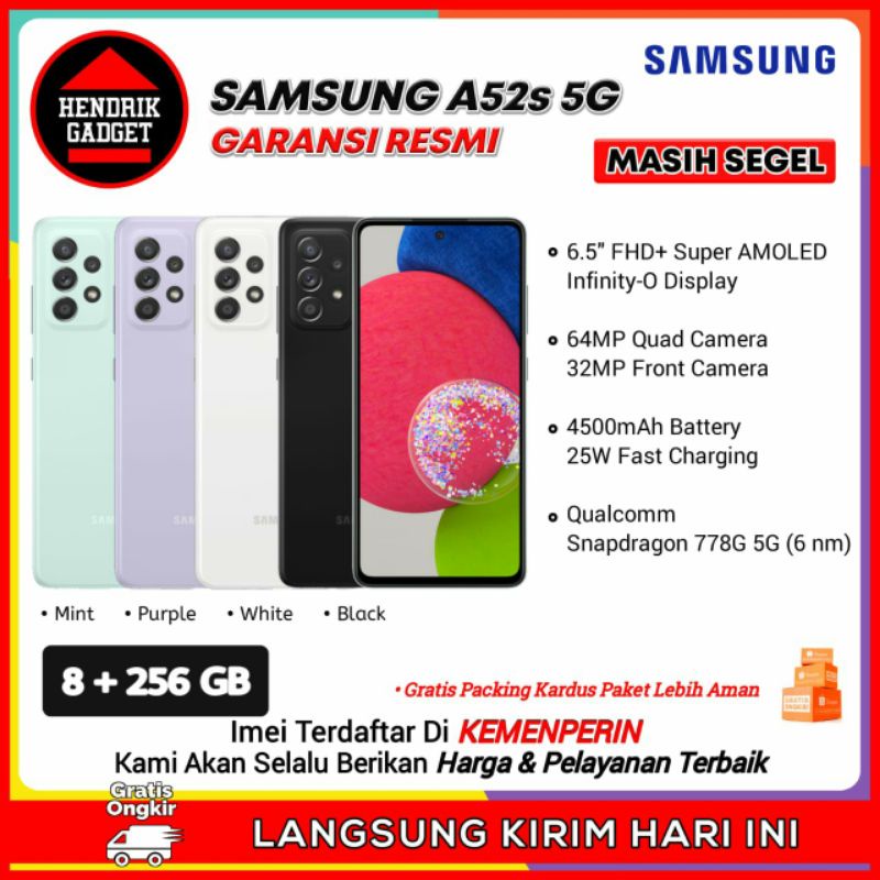 samsung a52s 5g hp samsung A52 A72  mint violet 8 / 256 GB