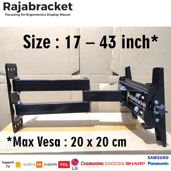 Braket tv | Breket tv | Bracket tv swivel 22 24 27 32 40 inci, Bracket tv Sharp, TCL, Changhong