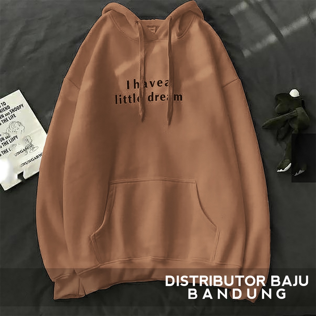 i Have Little Dream Hoodie  | Korean Style Jumper | Pakaian Wanita Dan Pria | Bahan Fleece | Allsize | Termurah