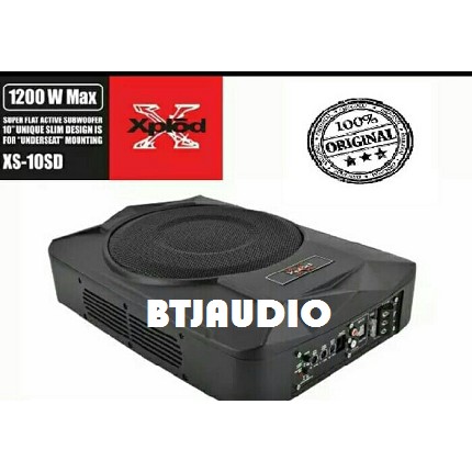 Terviral  SUBWOOFER AKTIF SLIM XPLOD XS-10SA 10 INCH (SUB KOLONG JOK) 100% BARU GH01