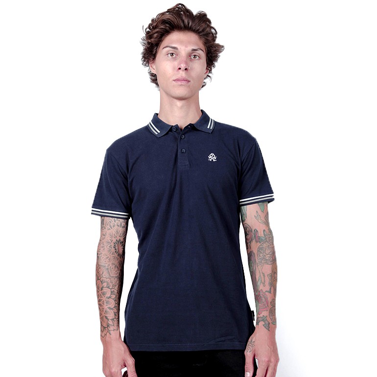 Juice Ematic Kaos Polo pria Navy SIRE MPLS84503-NVY Planet Surf