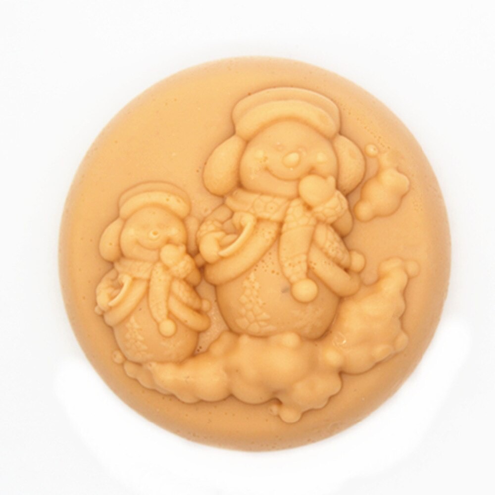 Christmas 3D snowman silicone mold soap mold