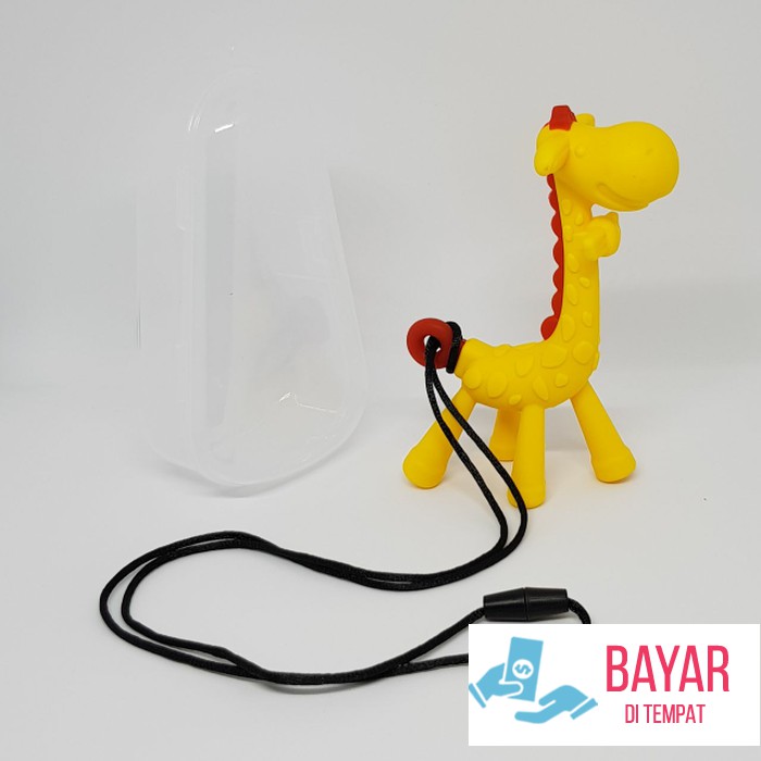 Teether Giraffe - Gigitan Bayi Jerapah Dengan Tali dan Box - Teether Bayi