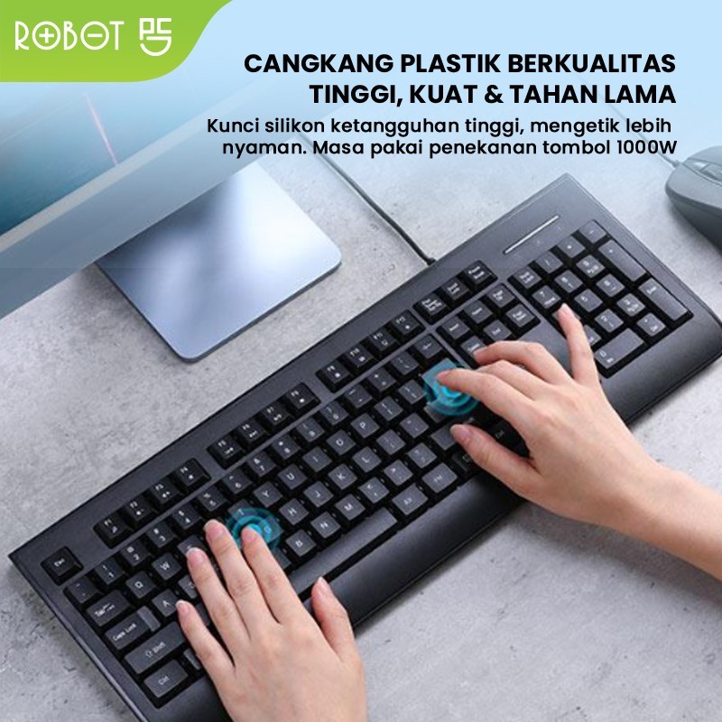 Robot RK20 Keyboard Kabel Mini Office Wired Keyboard RK20 Original