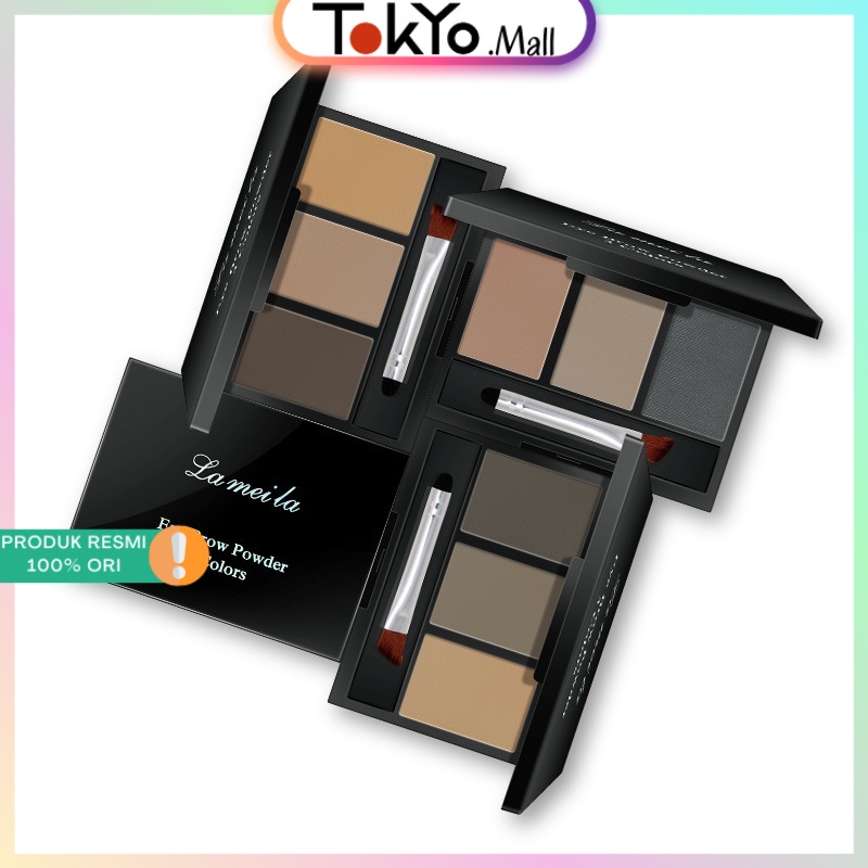 𝗟𝗔𝗠𝗘𝗜𝗟𝗔 3 Color Eyebrow Powder / Tabur Pensil Alis Warna 3605 Colors Waterproof & Long Lasting Brow 