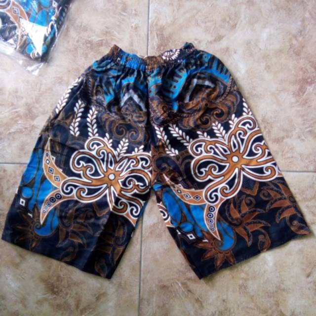 Celana Pendek Katun Plentet Batik Size Anak~ Abg