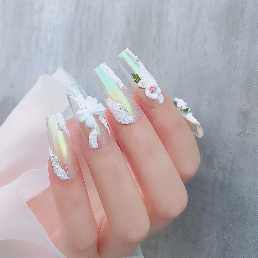 Mxbeauty Hiasan Nail Art Resin Timbul Warna-Warni Aksesoris Manicure