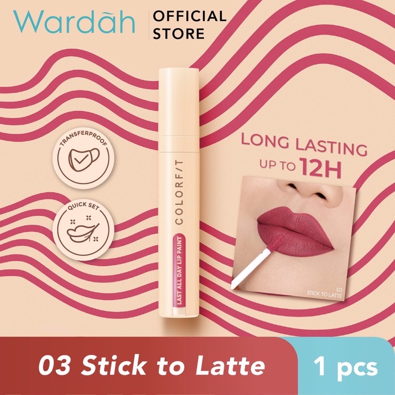 WARDAH Colorfit Last All Day Lip Paint Indonesia / Lipstick Facial Wash Essence Toner Serum Day Night Eye Cream Sunscreen Mask Masker Tint Matte Gloss / Lightening Crystal Secret Acnederm Nature Daily Renew You C Defense Uv Shield Spf Acne Paket Series