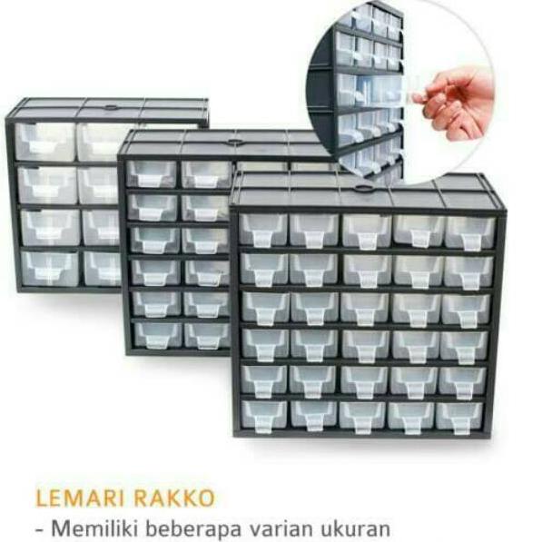 ✮ Rako rak komponen elektronik ada 3 varian 12, 24 dan 30 laci ★