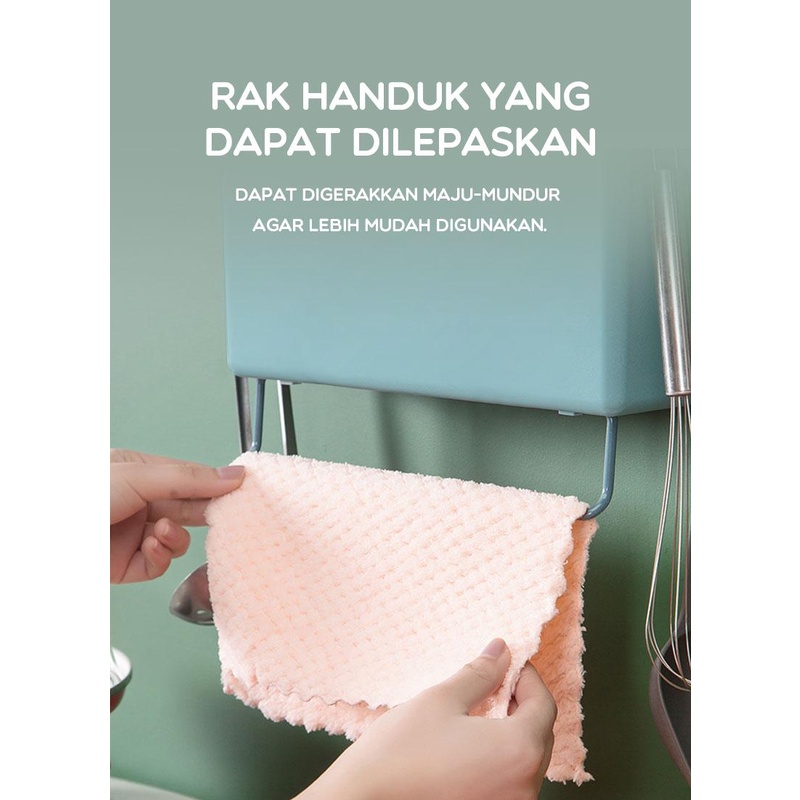 Samono Rak Gantung Dapur Penyimpanan Multifungsi Organizer Plastik Dapur Banyak Slot Penyimpanan Anti Pecah SSB03 Biru garansi 1 year samono