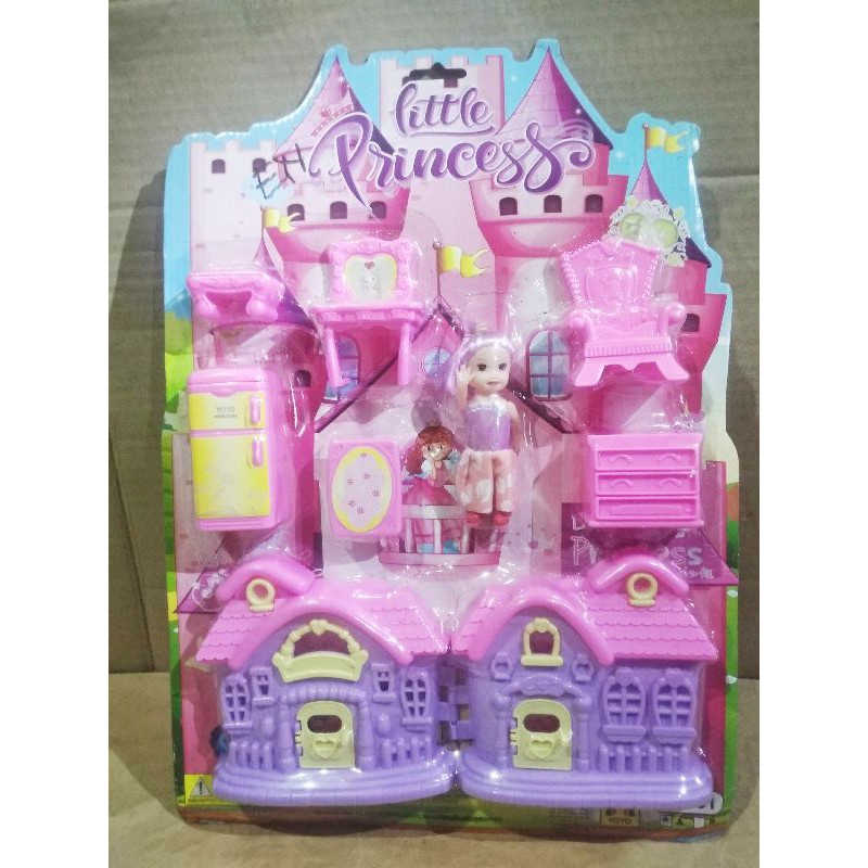 MAINAN BONEKA BARBIE MINI 1 SET RUMAH BARBIE LITTLE PRINCES