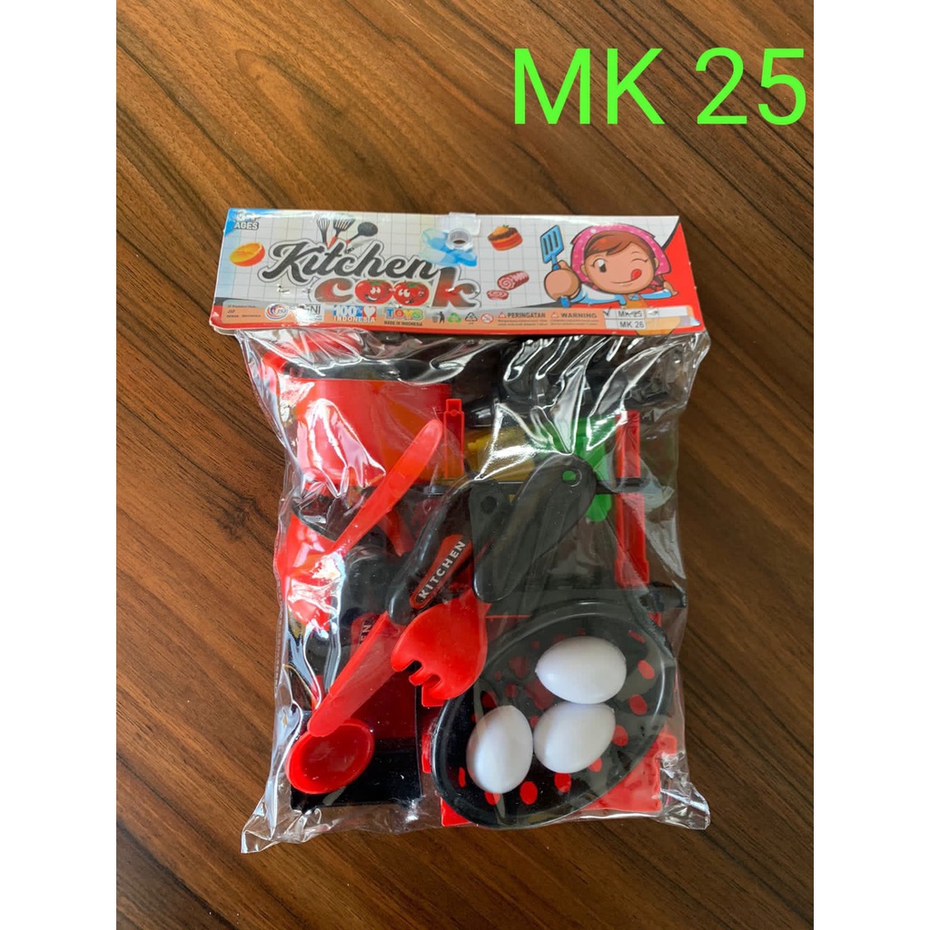 MK 25 - Mainan Alat Masak Merah Hitam Elegan MK25