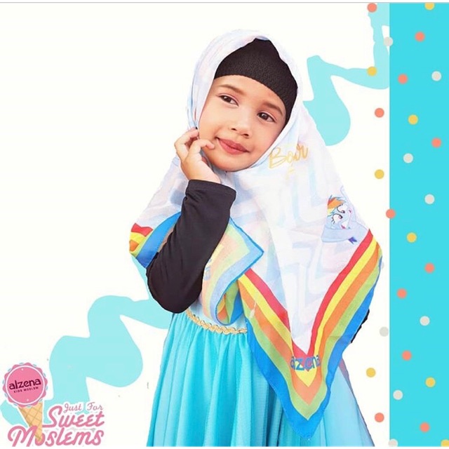 Kerudung instan alzena kids moslem