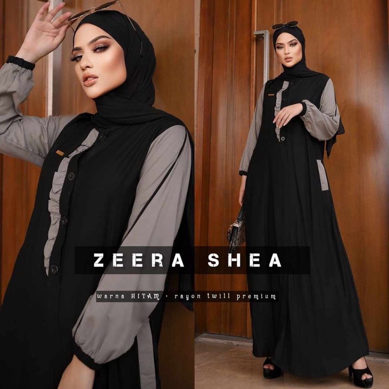 Daster Arab ZEERA SHEA Maxi Dress Gamis Twill Premium