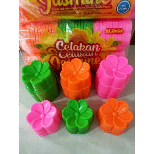 12Biji Cetakan Kue Bolu Puding putu ayu Lapis Bunga Jasmin Kamboja Melati 7cm