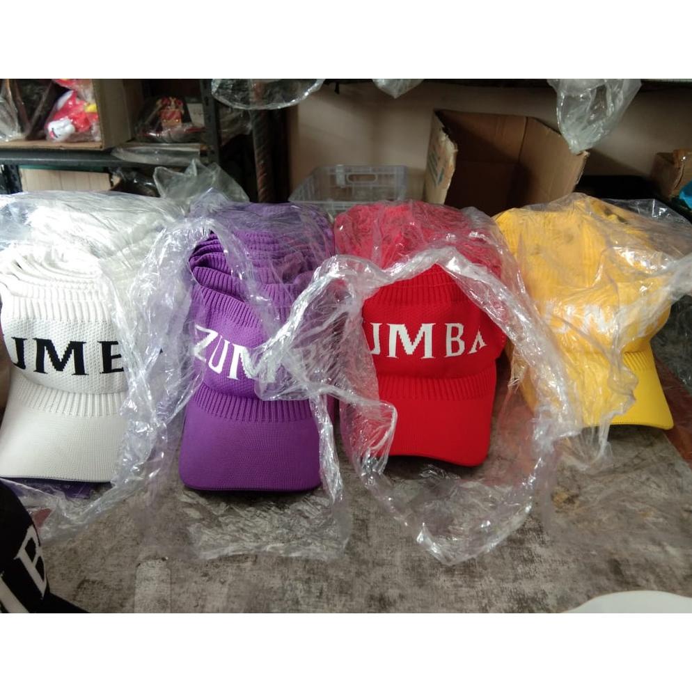 B8 Topi Jogging Sepeda Zumba Senam Golf Sport Rajut Start Pantai Matahari Murah Merah Hitam Putih