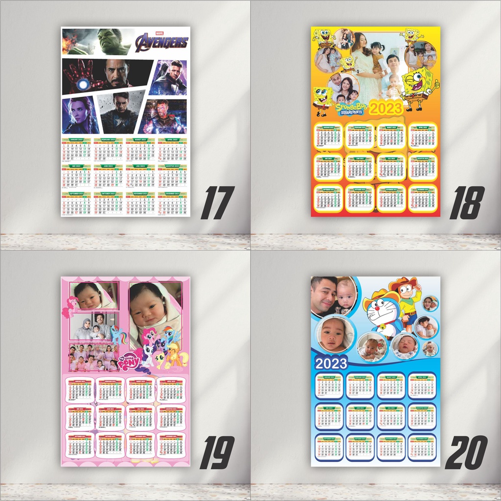 KALENDER 2023 CUSTOM FOTO,TANPA PO BISA COD/BAYAR DITEMPAT