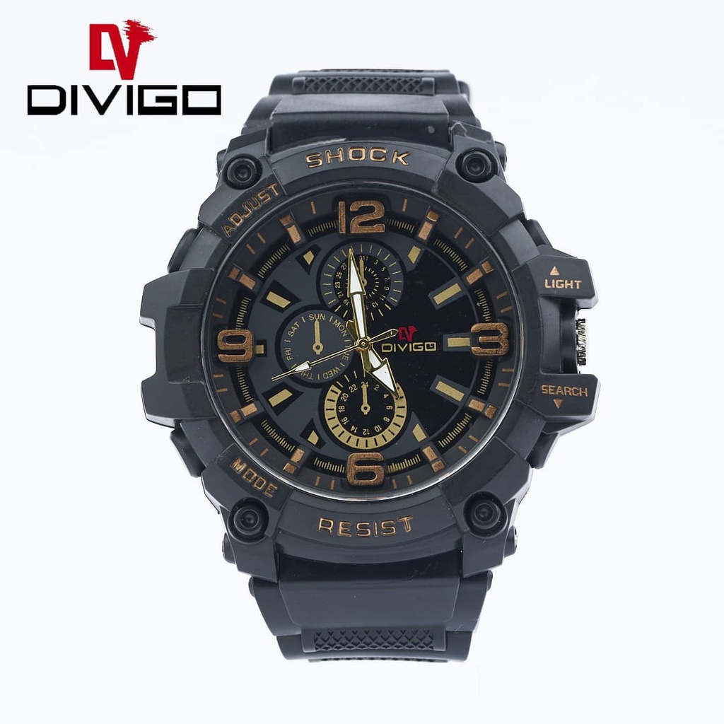 Beta0909 Jam Tangan Pria Divigo Analog Sport Strab Rubber Tahan Air W-75