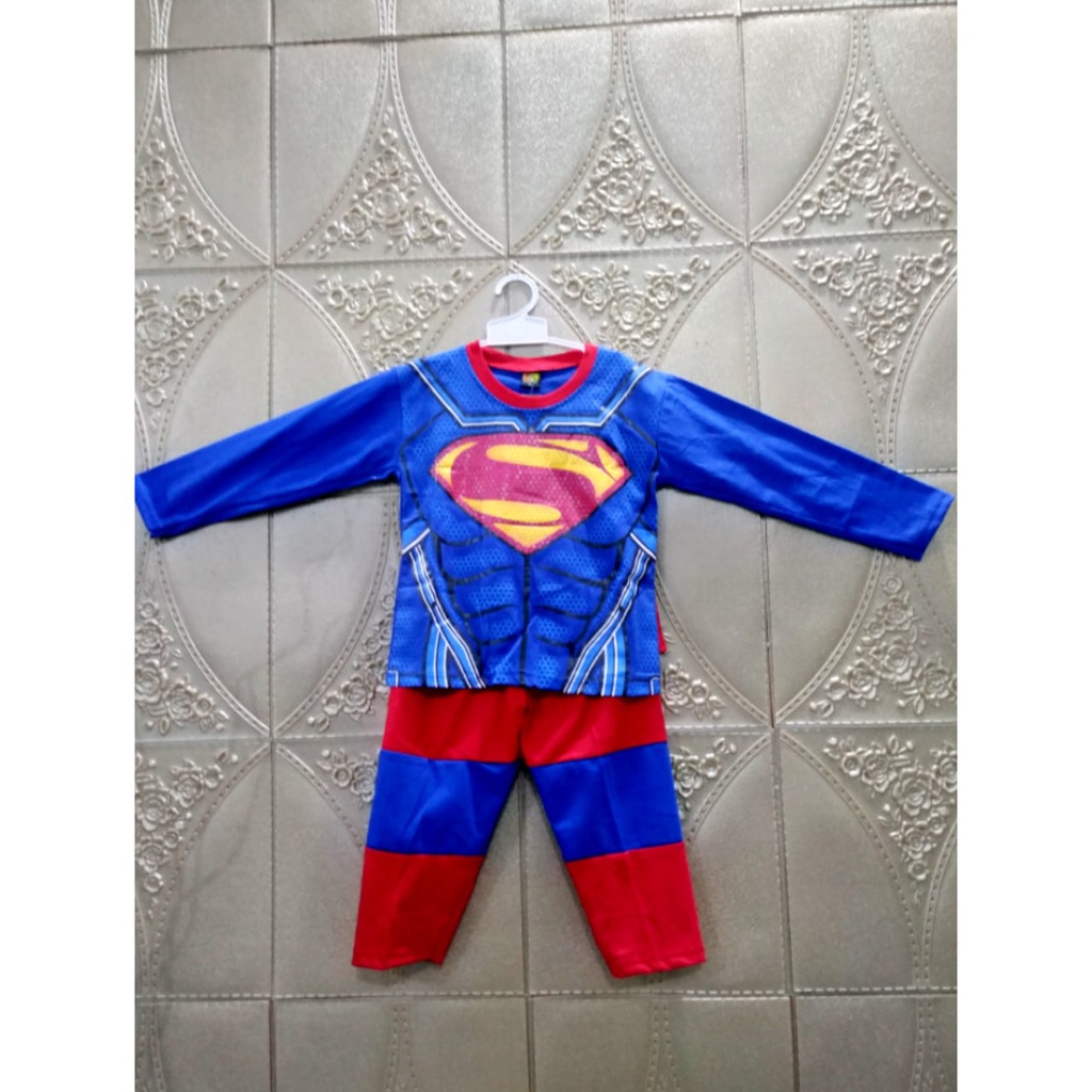 baju superman/setelan anak/baju anak superman - 4-5 tahun