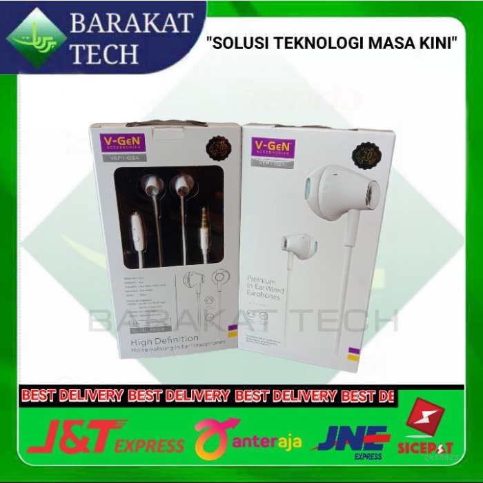 Headset V-GEN VEP1-02A EXTRA BASS Handsfree Earphone VGEN VEP1-02A