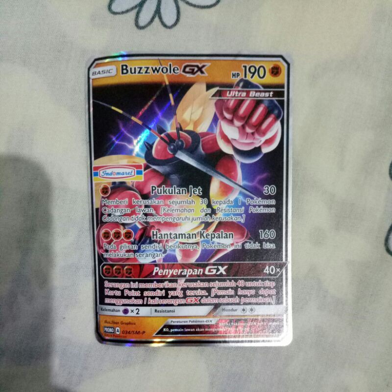 Buzzwole GX - Kartu Pokemon Foil Langka
