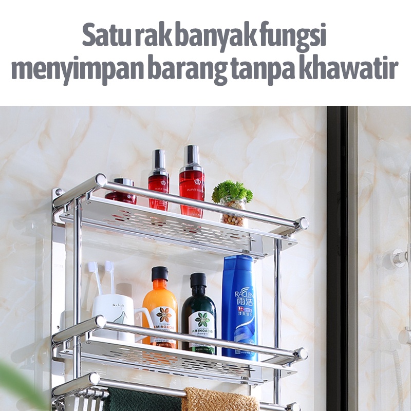 Rak Gantung Stainless *Rak Gantung 2 Tingkat * Rak Serbaguna * Anti Karat