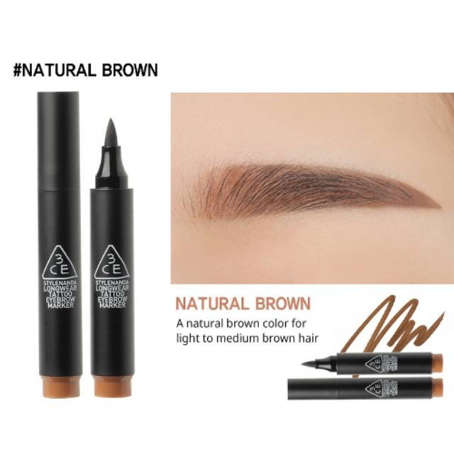 3CE - Longwear Tatto Eyebrow Marker Natural Brown