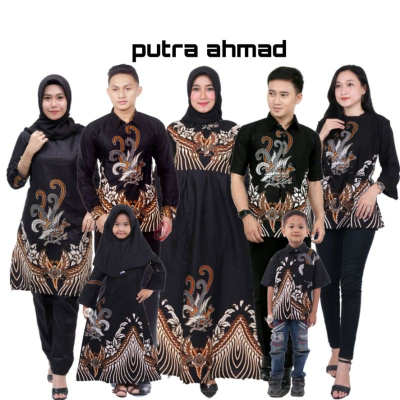 Batik Couple Keluarga Terbaru Dan Modern Motif Kate Hitam