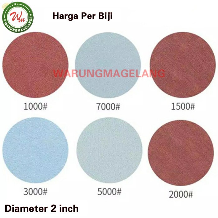 RKY Amplas Disc velcro 2 sanding inch grit 1000 1500 2000 3000 5000 7000 RKY