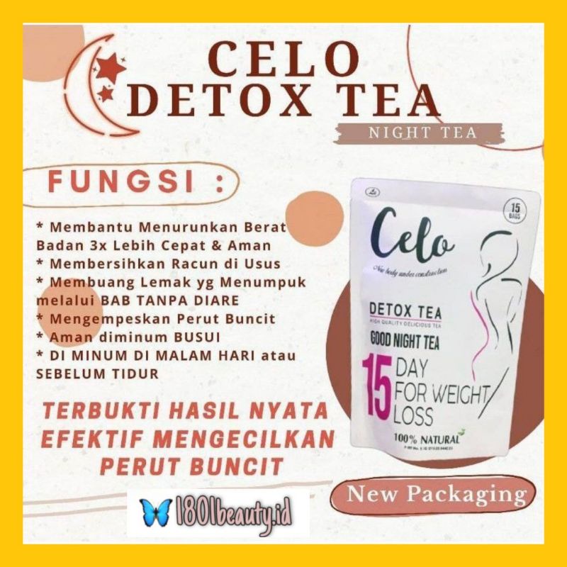 CELO DETOX TEA ( NEW PACKAGING ) ISI 15 BAGS FOR 15 DAYS