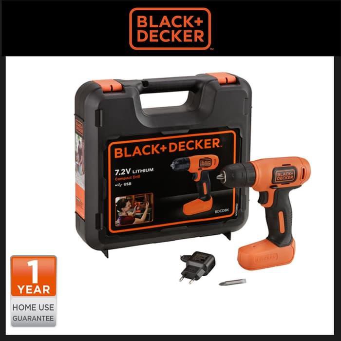 Power Tools Black Decker 7 2v Cordless Li Ion Drill Kit Set Bdcd8k B1 Pertukangan Tool Shopee Indonesia