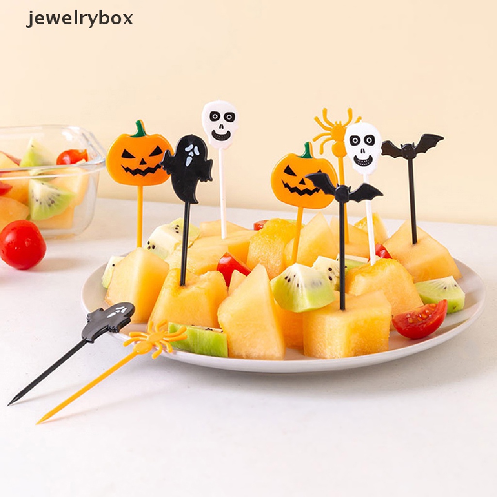 10 / 6pcs Garpu Buah / Kue Bahan Plastik Motif Kartun