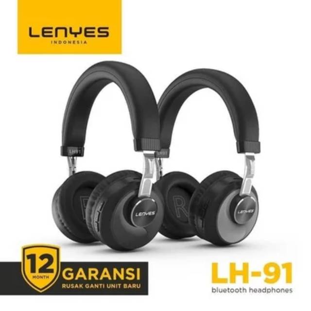 HEADPHONE BLUETOOTH ORI LENYES LH91 LH-91 2IN1 Connection Earphone Headset Bluetooth ACC Grosir