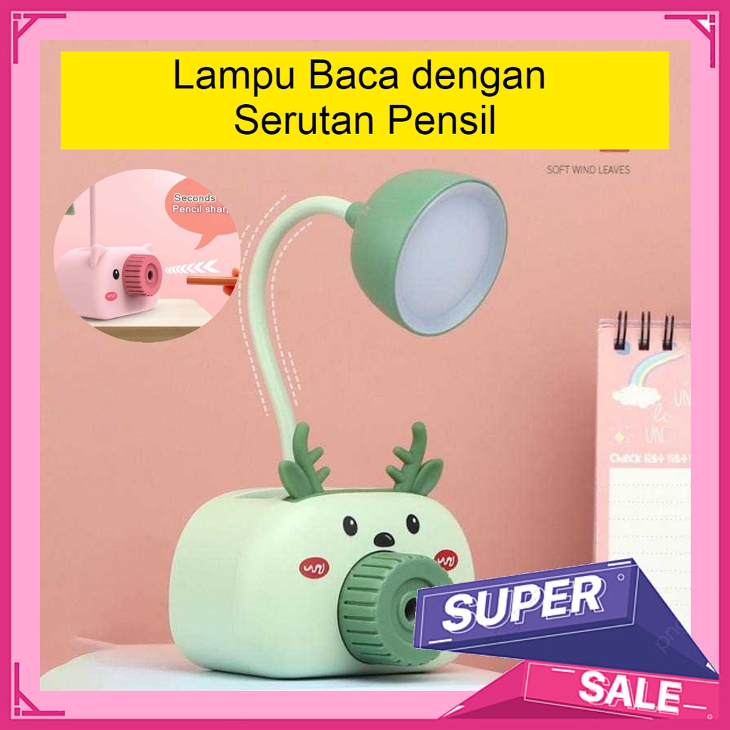 

LAMPU BACA KARAKTER LUCU DENGAN ALAT MERUNCINGKAN PENCIL