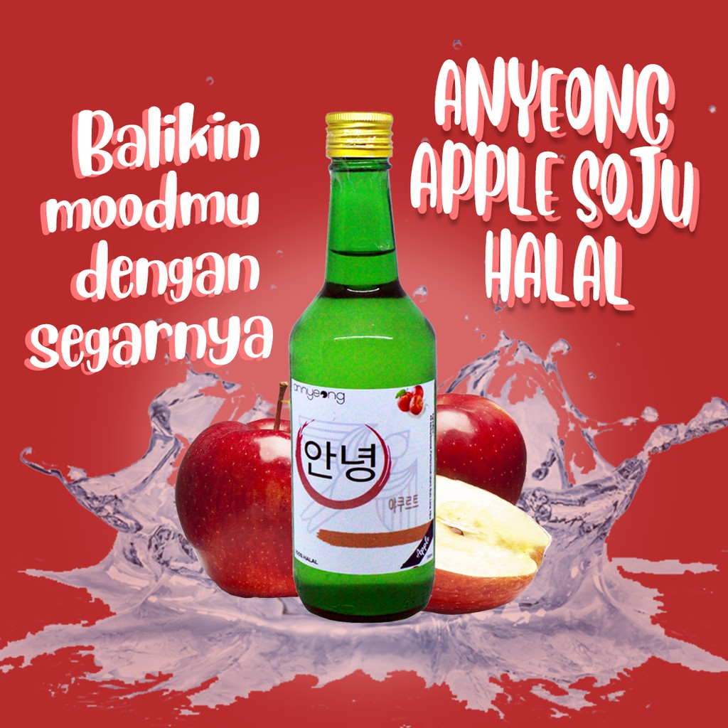 Soju Halal Non Alkohol Mocktail Mojito Korea 360ml - Apple