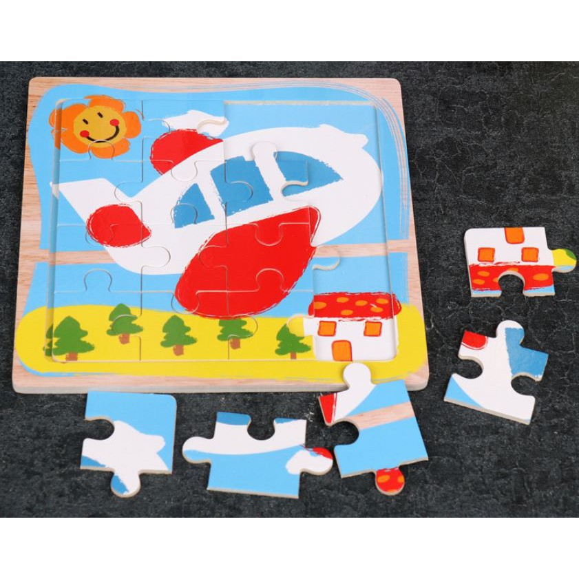 Mainan Edukasi Puzzle Kayu 16 keping / Jigsaw Puzzle 16 Pcs