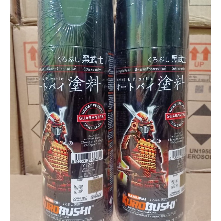 Samurai Paint Kurobushi Cat Semprot Pilox Pilok Y124* Star Silver (Y124) 400ml / 400cc