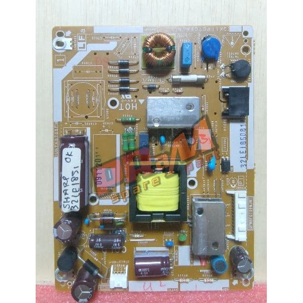 POWER SUPPLY tv led 32LE1801 - PSU TV SHARP 32LE180I - REGULATOR 32LE1801 - ORIGINAL