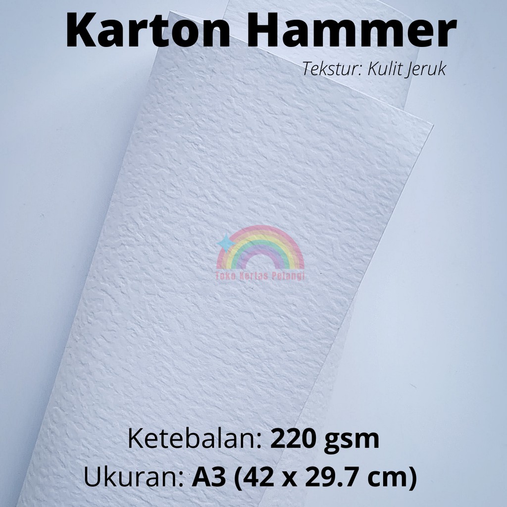 

Karton Hammer/ Kulit Jeruk 220 gsm Ukuran A3 per 25 pcs