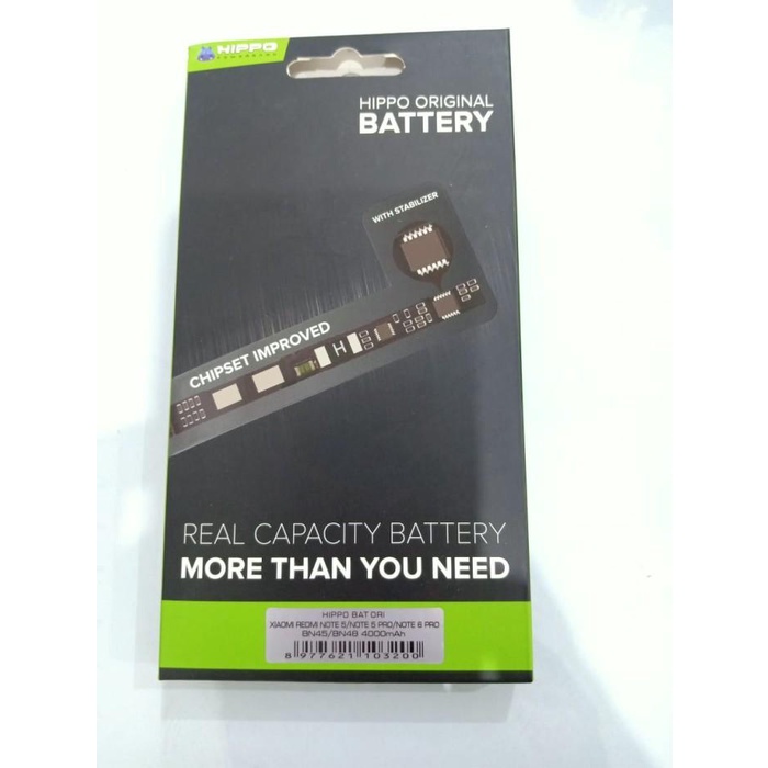 Baterai Batere Battery Hippo Xiaomi Redmi Note 5, Note 6 Pro BN45 BN48
